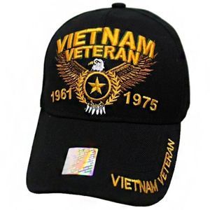 Black Baseball Cap Vietnam Veteran BEST SELLER Army Military Gift Patriotic NEW